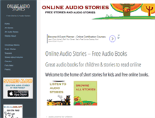 Tablet Screenshot of onlineaudiostories.com